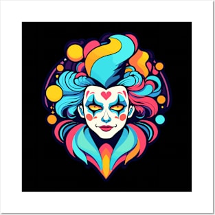 Clown Halloween Illustration Posters and Art